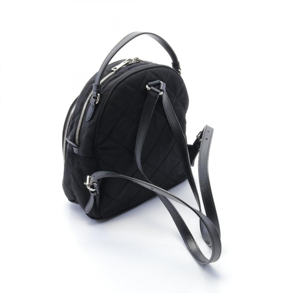 Prada Quilted Backpack Impuntu Black Tessuto Ruck… - image 1